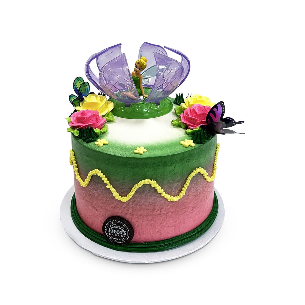 Pixie Party Theme Cake Freed's Bakery 7" Round (Serves 8-10) Vanilla Cake w/ Bavarian Cream 