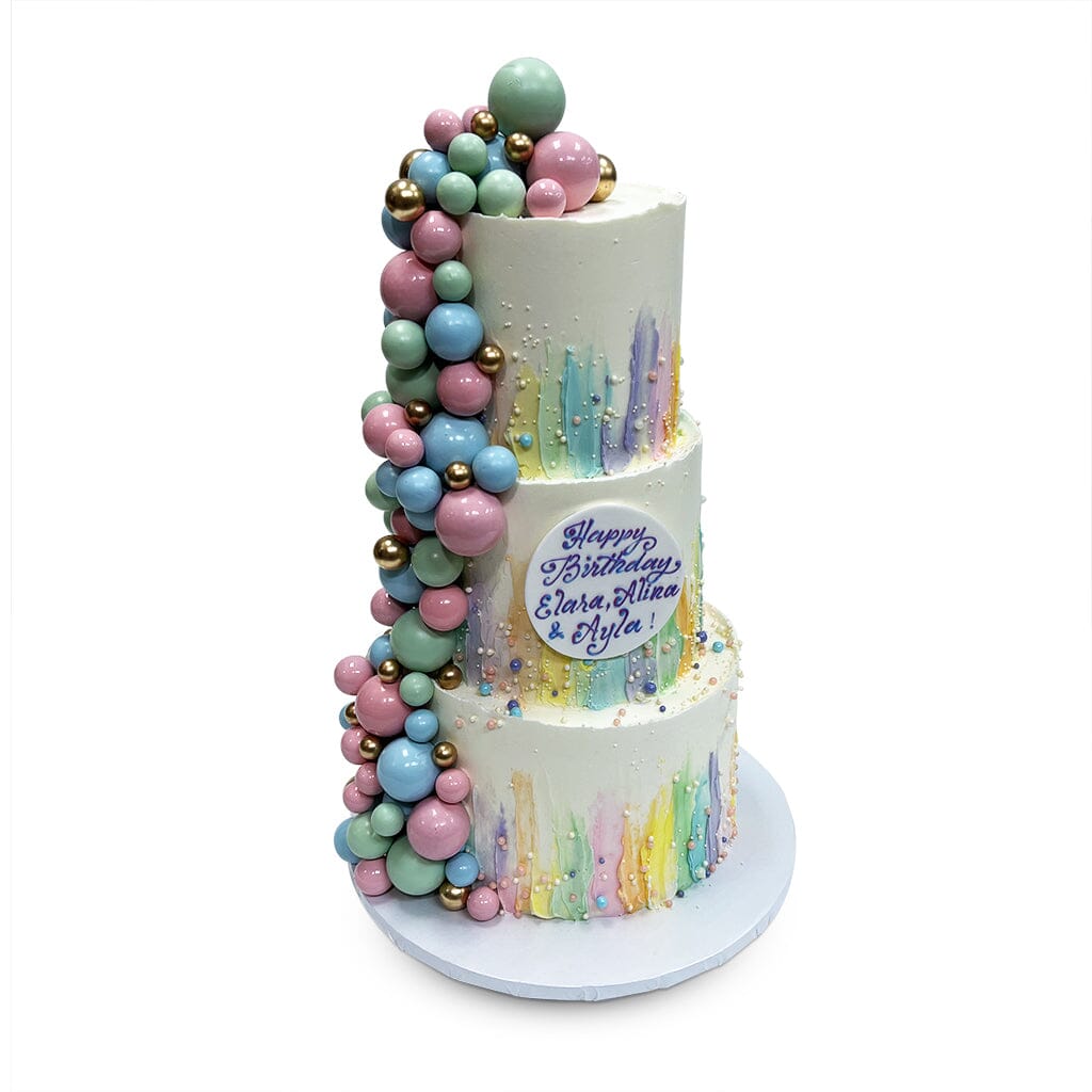 Cascading Pastels Theme Cake Freed's Bakery 