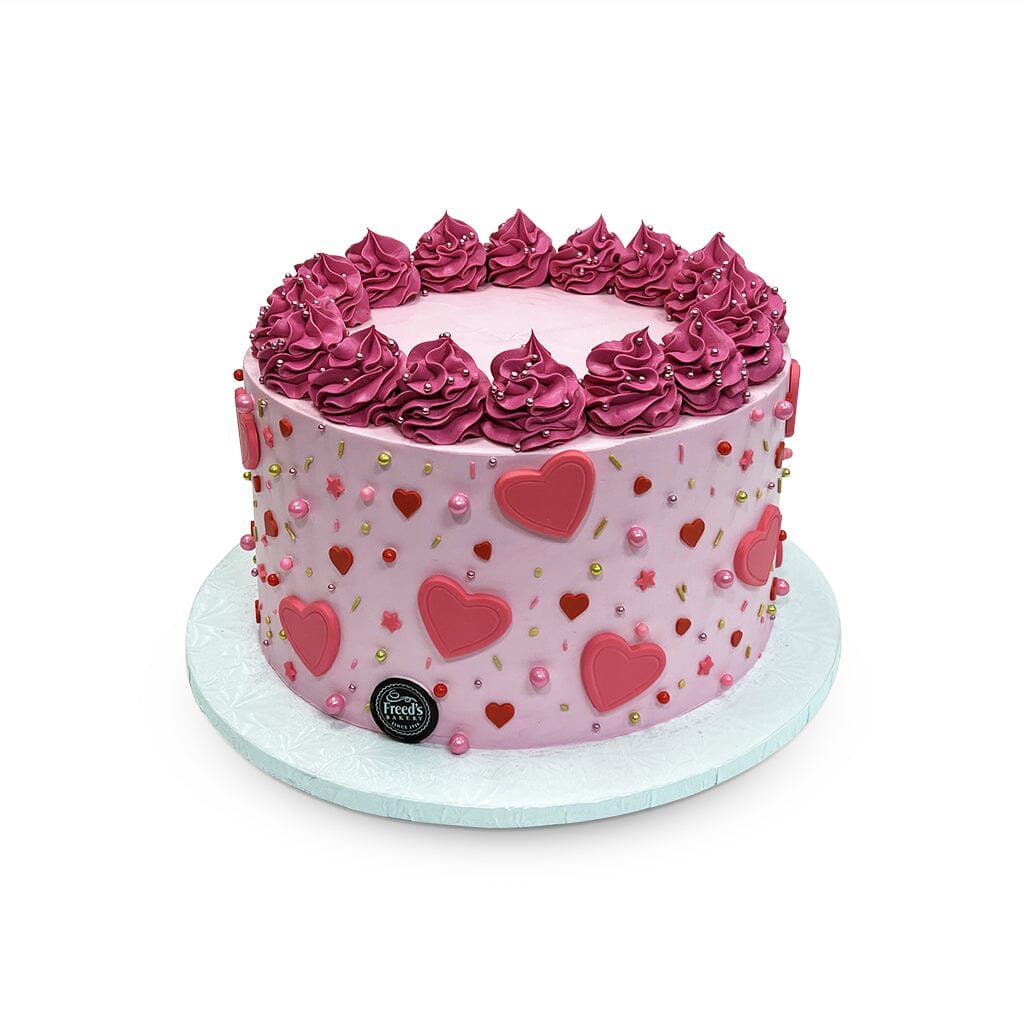 Hearts and Pearls Theme Cake Freed's Bakery 