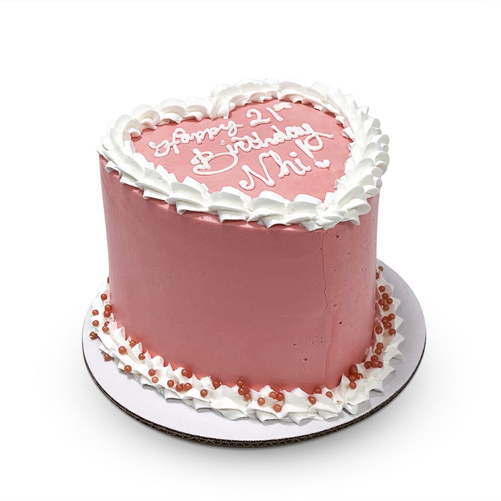 Classic Pink Heart Theme Cake Freed's Bakery 