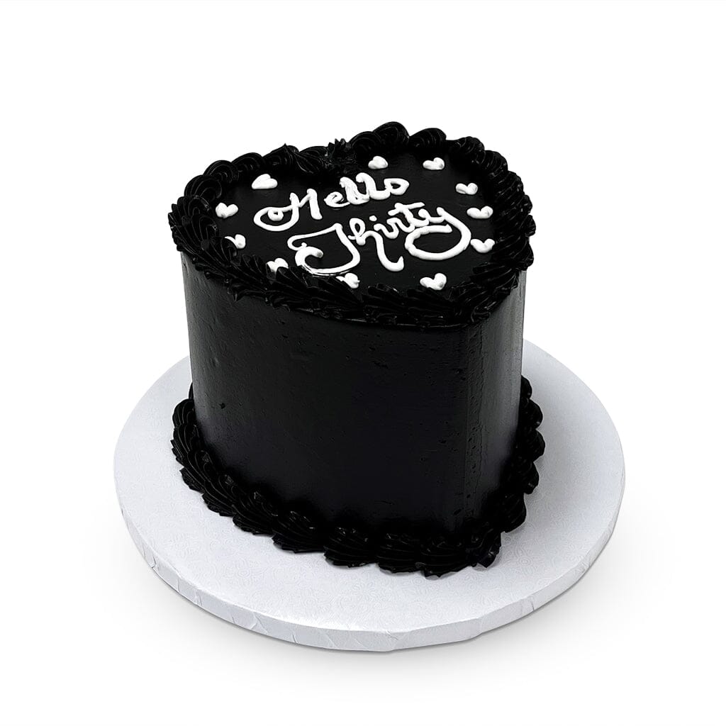 black heart cake