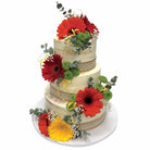 Rustic Daisy Wedding Cake Freed's Bakery 