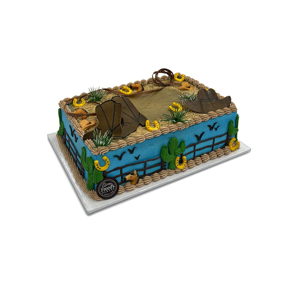 Cowboy Ranch Birthday Cake – Freed's Bakery