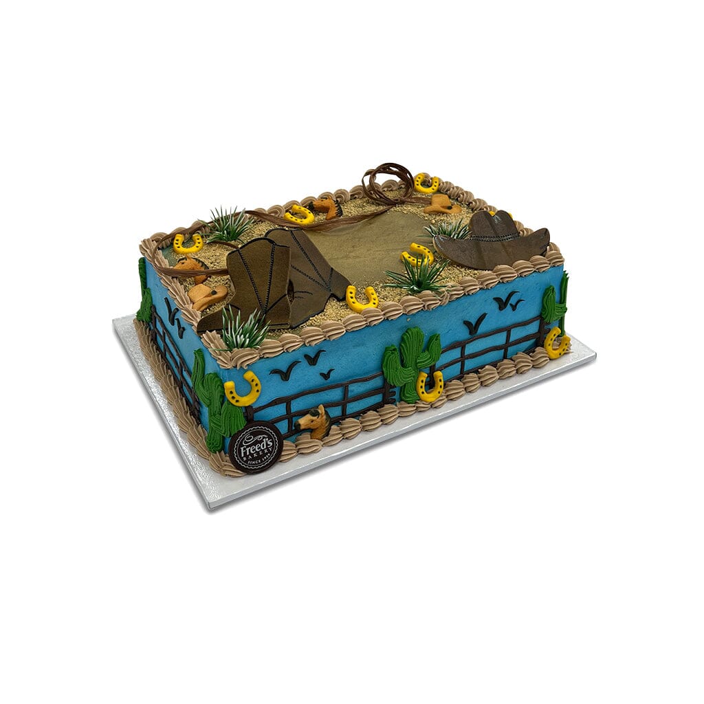 Cowboy Ranch Birthday Cake Theme Cake Freed's Bakery 