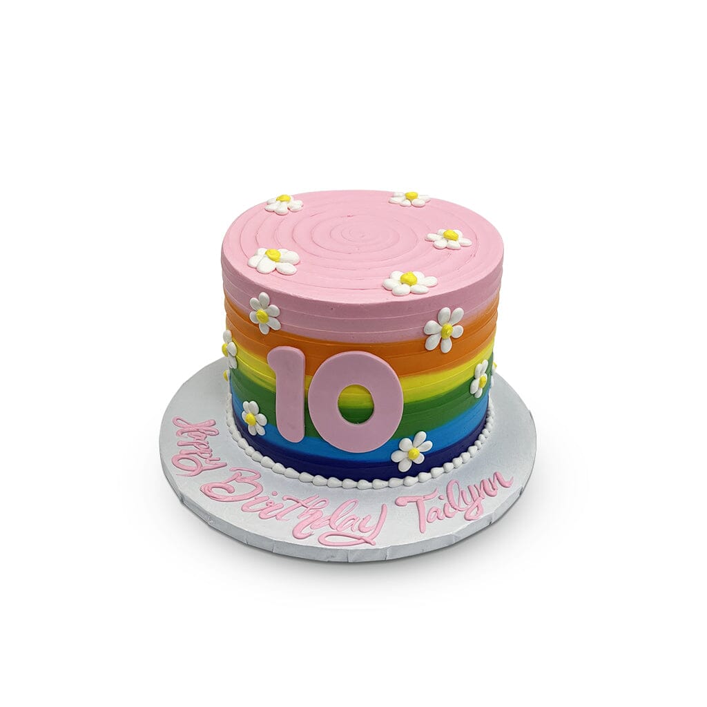 Rainbow Daisy Theme Cake Freed's Bakery 