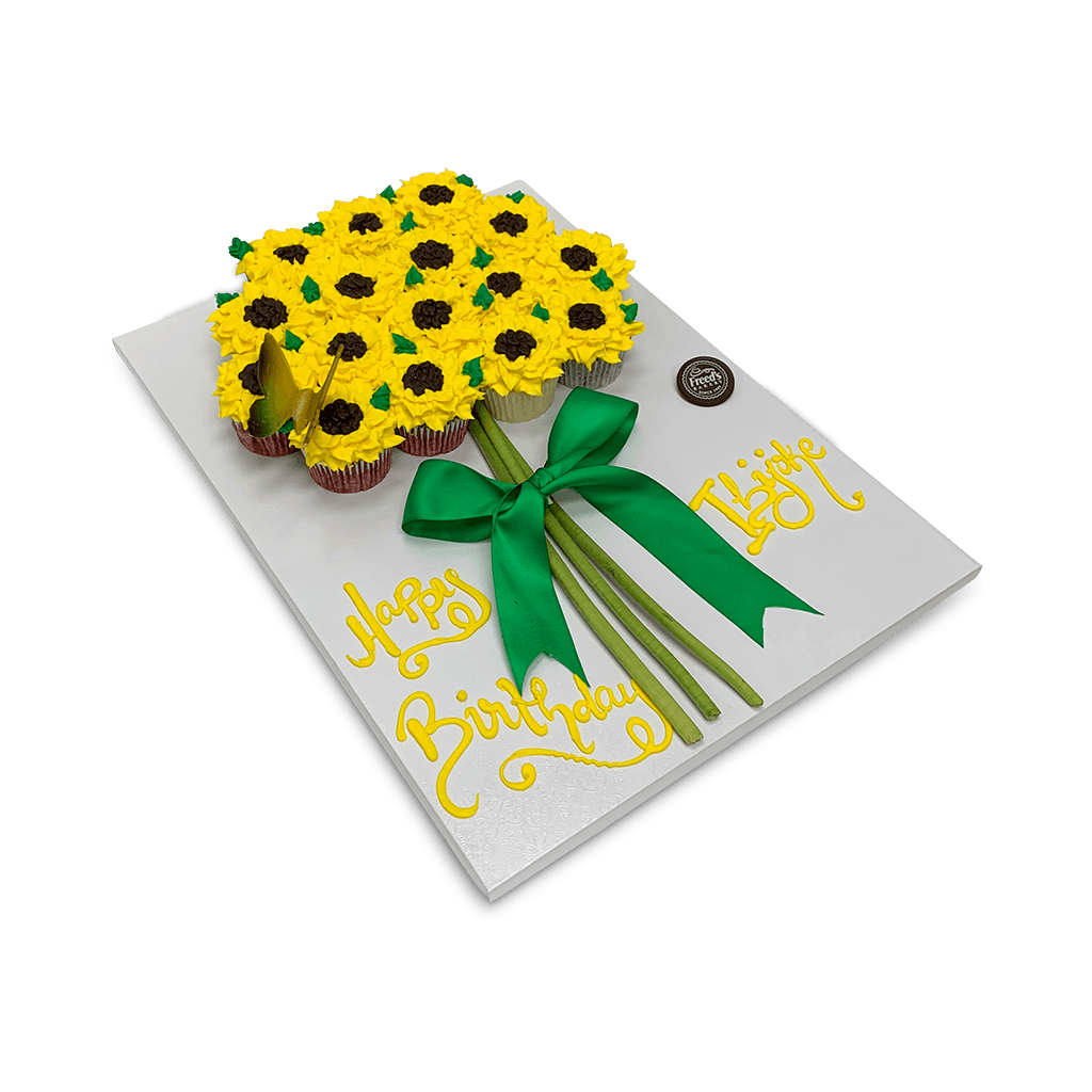Sunflower Bouquet Theme Cupcake Freed's Bakery 