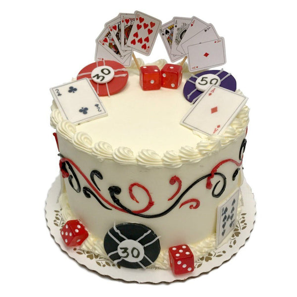 Wedding Reception Ceremony Party Gambler Dice Playing Cards outlet Las Vegas Sign Cake Topper