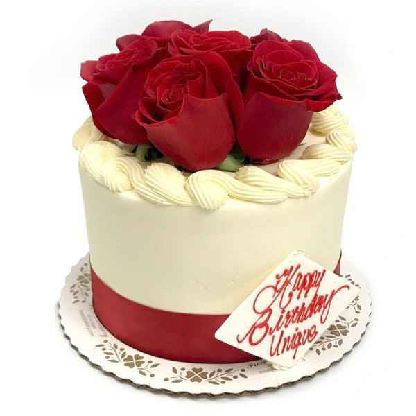 Pink Roses Yummy Cake Delivery In Delhi NCR