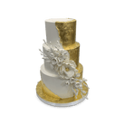 Love is Golden Wedding Cake Freed's Bakery 