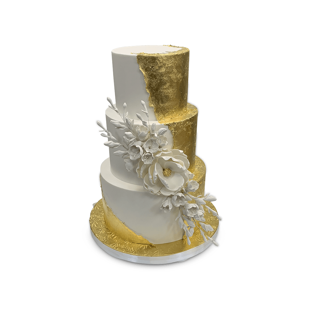 Love is Golden Wedding Cake Freed's Bakery 