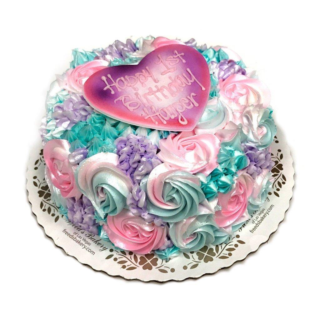 Pastel Rosettes Theme Cake Freed's Bakery 