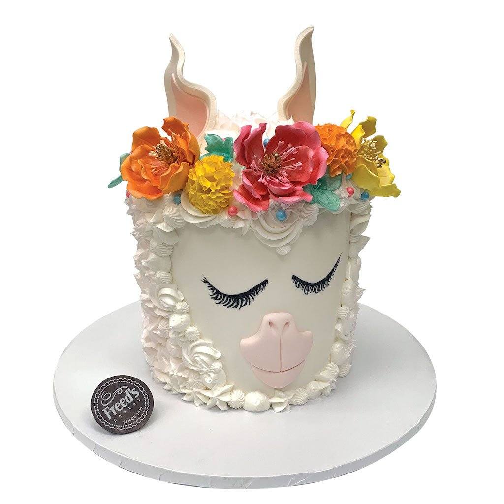 Florallama Theme Cake Freed's Bakery 