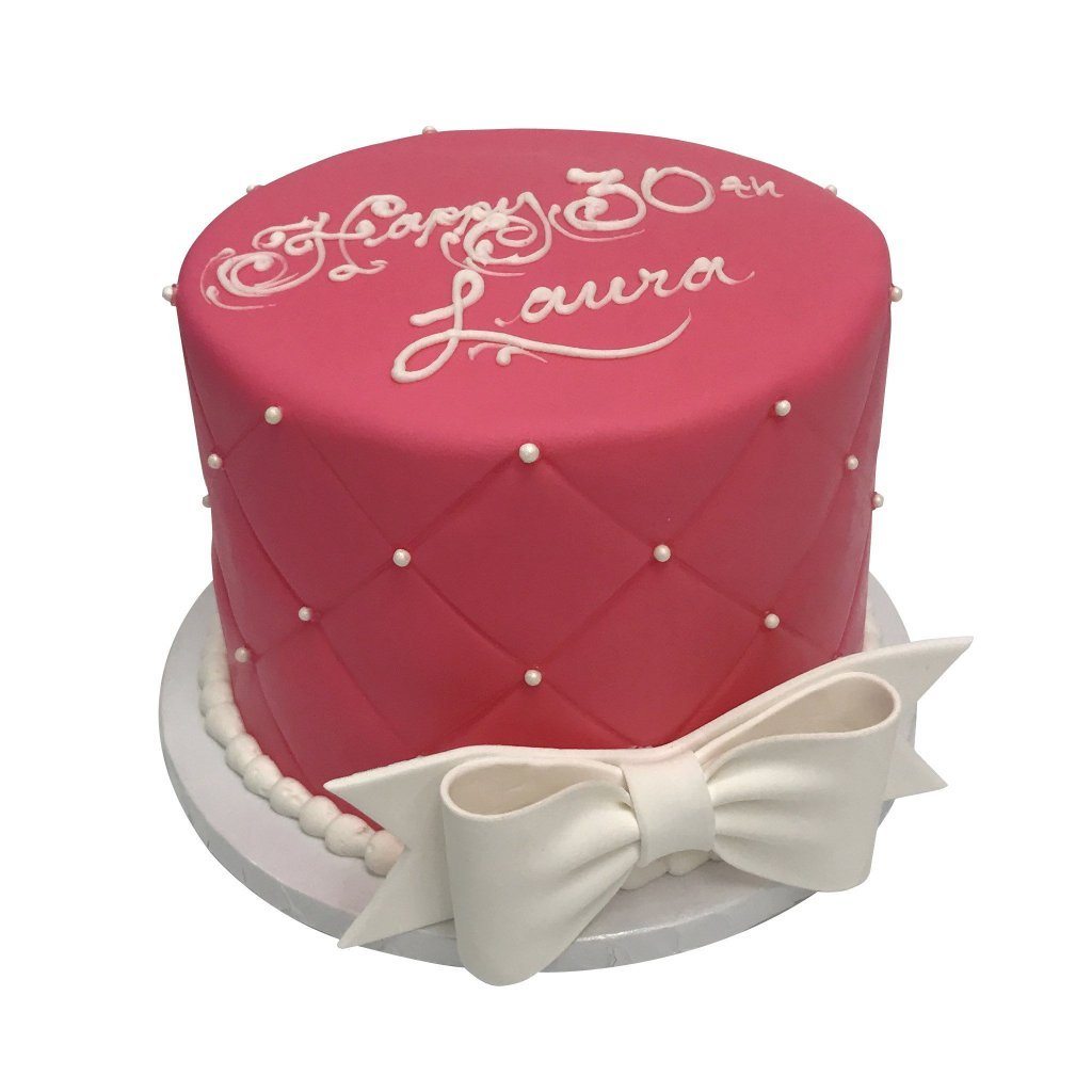 Quilted Bow Theme Cake Freed's Bakery 