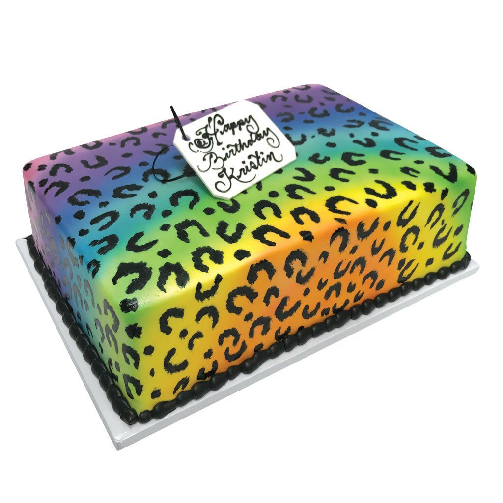 Rainbow Leopard Theme Cake Freed's Bakery 