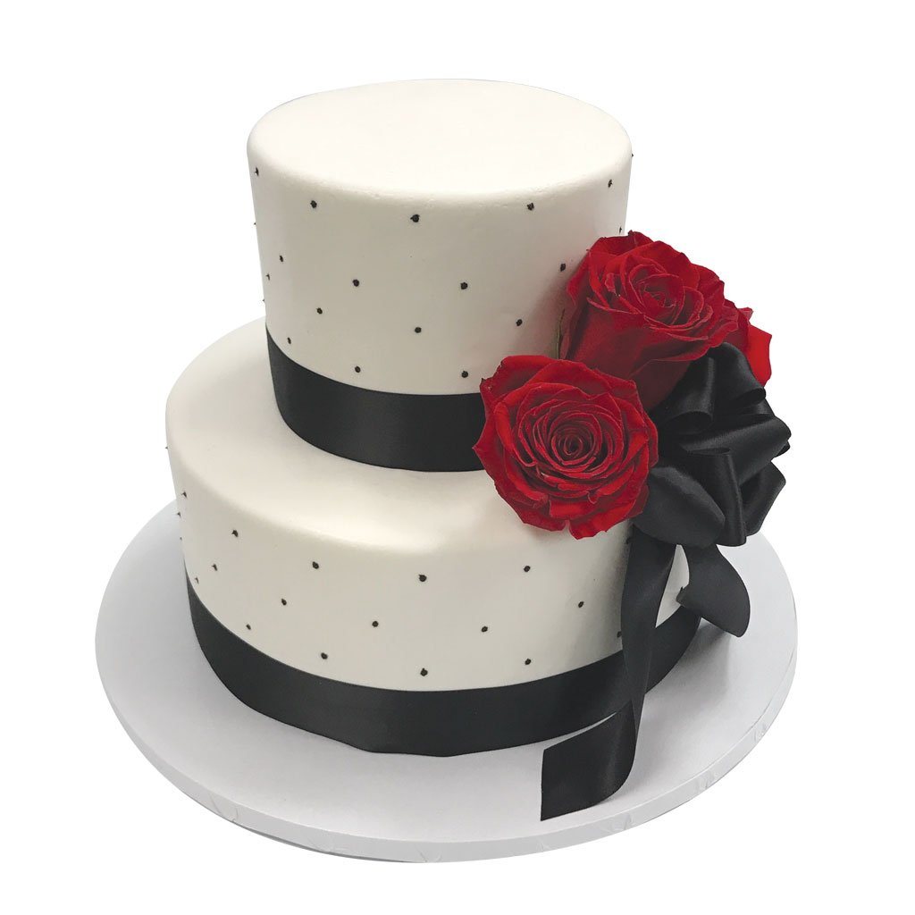 Red Rose Affair Wedding Cake Wedding Cake Freed's Bakery 