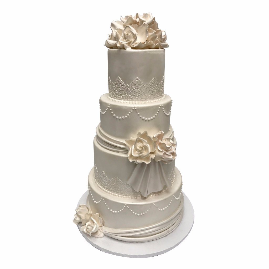 Royal Blush Wedding Cake Freed's Bakery 