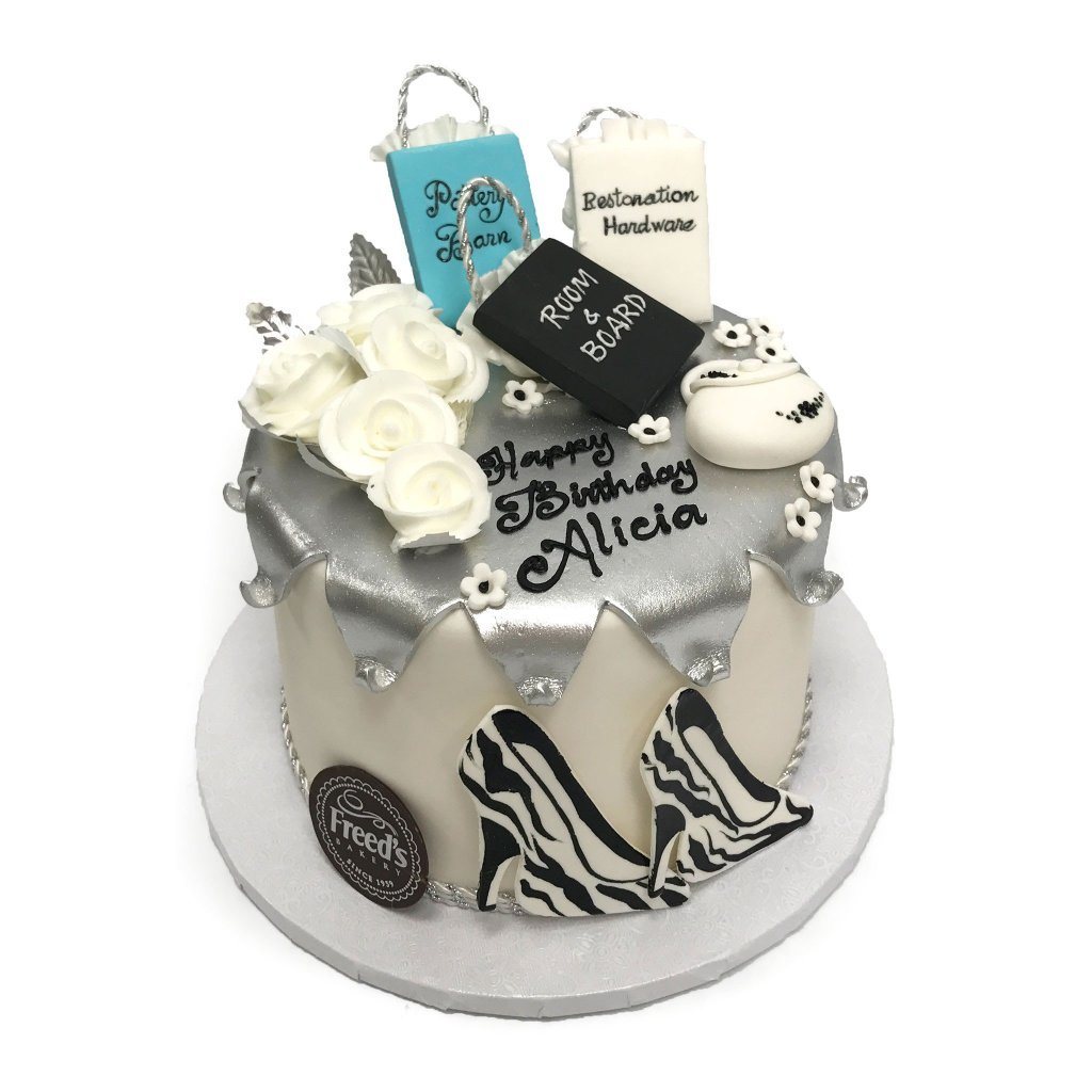 Shop 'til You Drop Theme Cake Freed's Bakery 