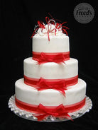 Simply Red Wedding Cake Freed's Bakery 