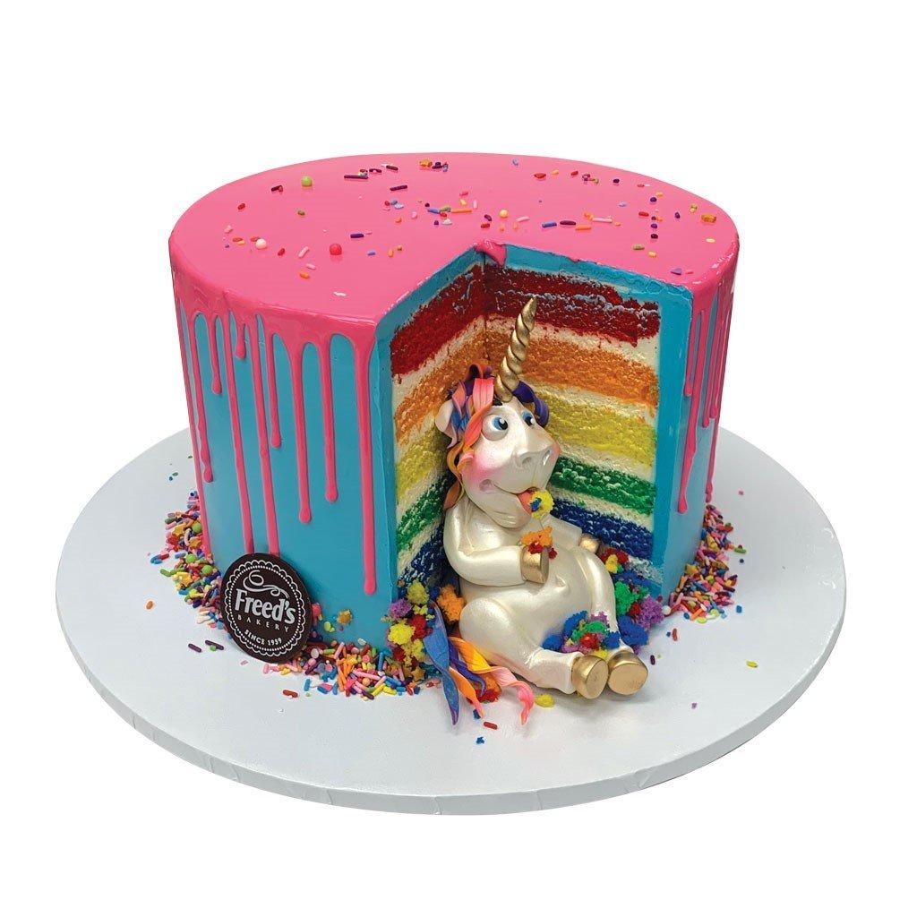 Tasting the Rainbow Unicorn Theme Cake Freed's Bakery 