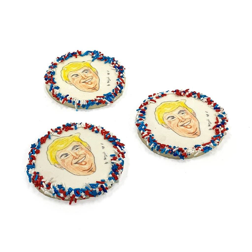2020 Candidate Cookie - Donald Trump Cutout Cookie Freed's Bakery Dozen Cookies Donald Trump 
