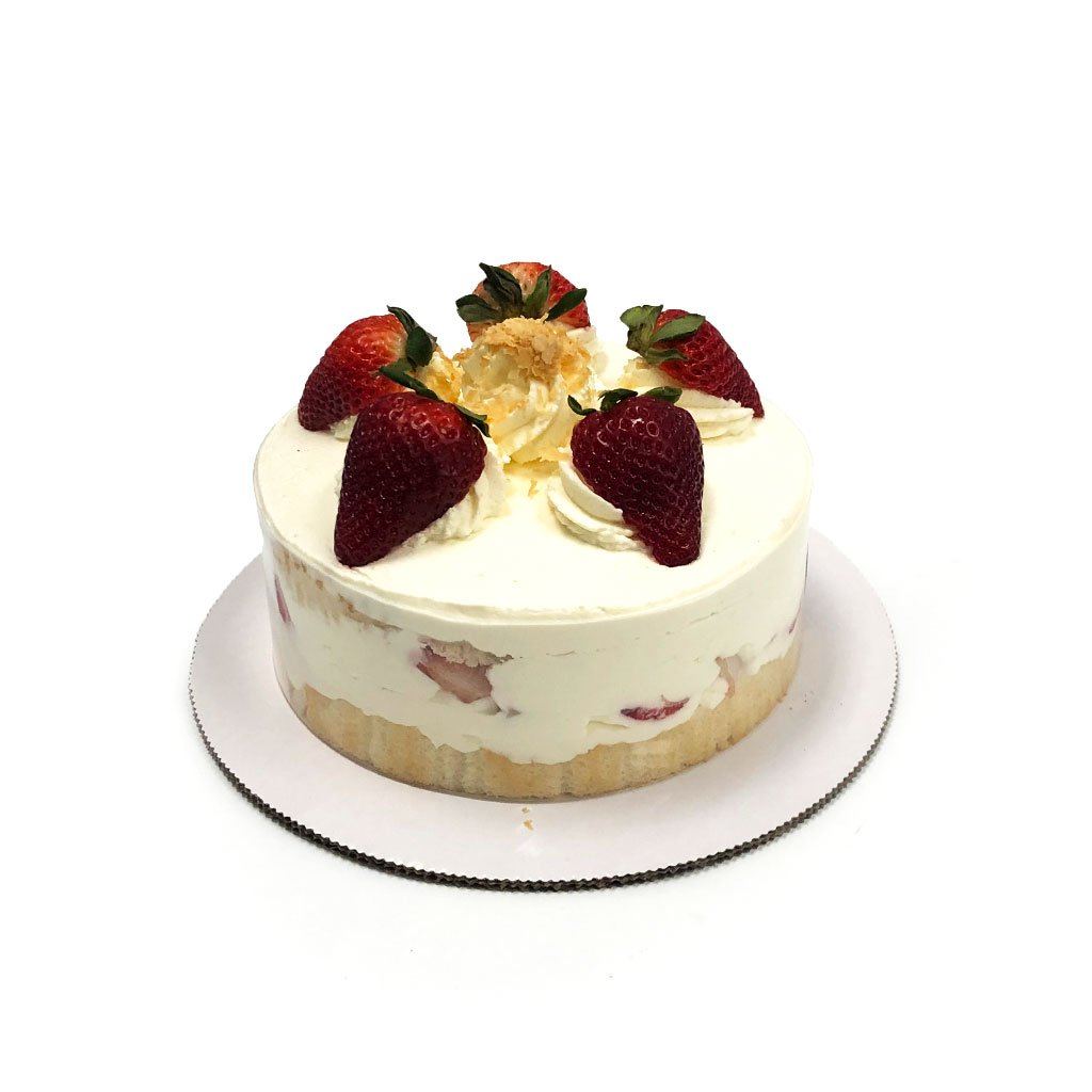 Cozy-Sized World Famous Strawberry Shortcake Dessert Cake Freed's Bakery Two-Layer 7" Round (Serves 4-8 Guests) 