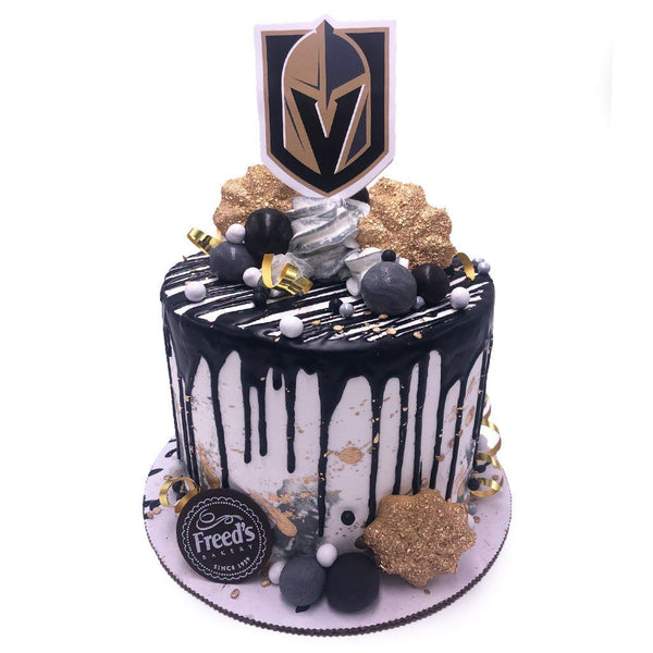 Golden 50th Birthday Cake - Caked Las Vegas
