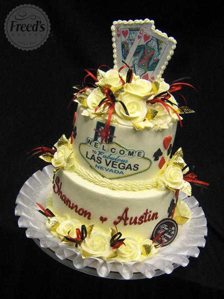Las Vegas Cake Toppers Personalised Wedding Casino Themed 