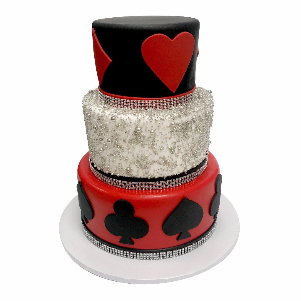 Vegas Sparkle Wedding Cake Freed's Bakery 