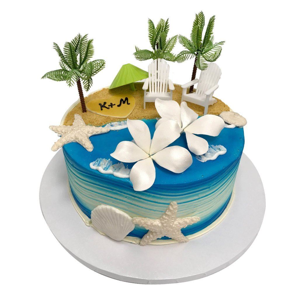 Written in the Sand Theme Cake Freed's Bakery 