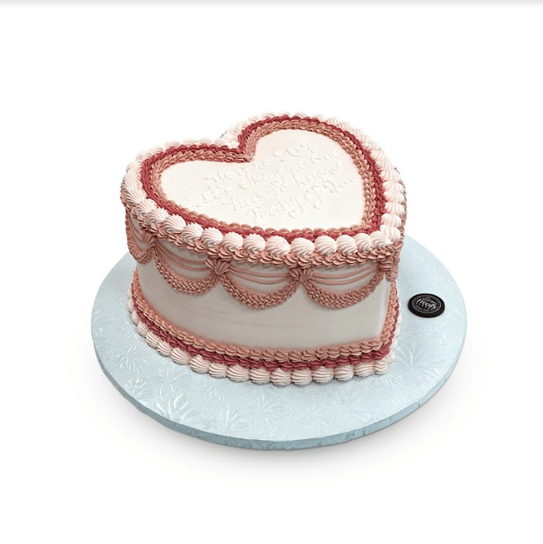 Blush Heart Theme Cake Freed's Bakery 