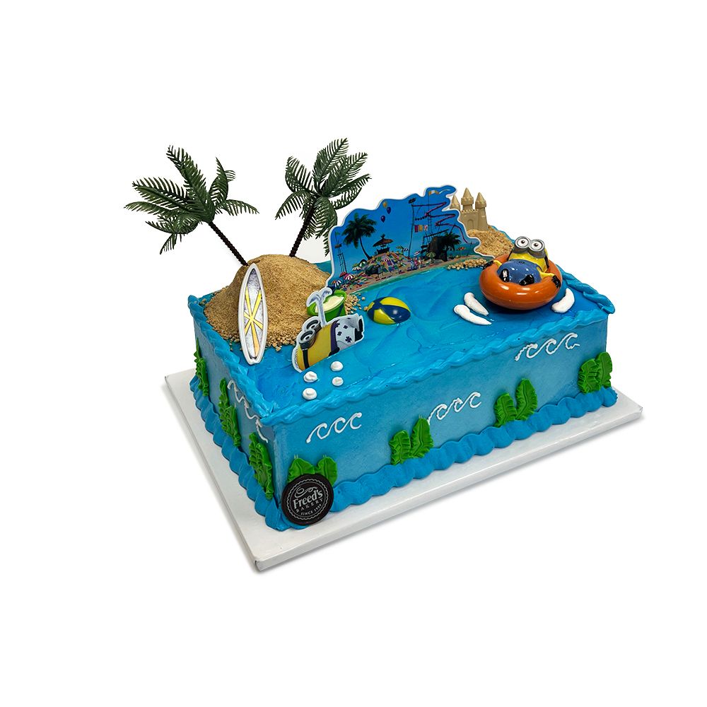 Minions on Vacation Theme Cake Freed's Bakery 