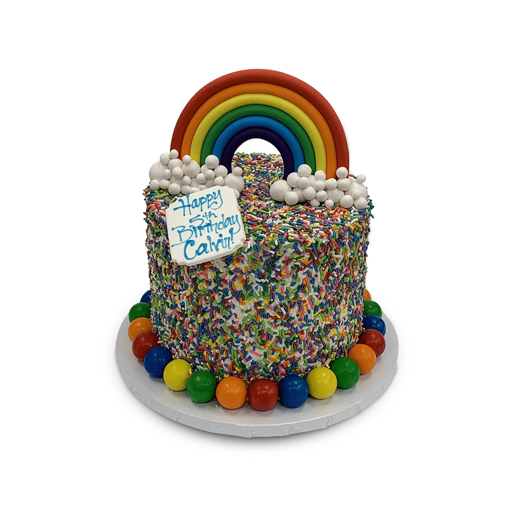 Bright Happy Rainbow Theme Cake Freed's Bakery 