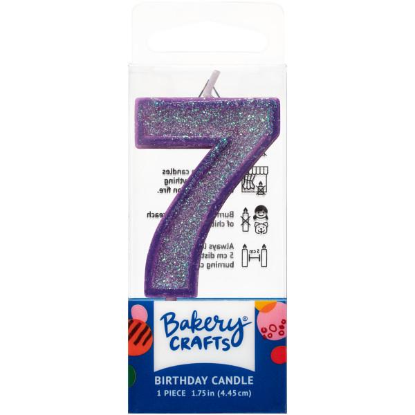 Mini Number Candle Candle Freed's Bakery Number Seven Candle Purple 