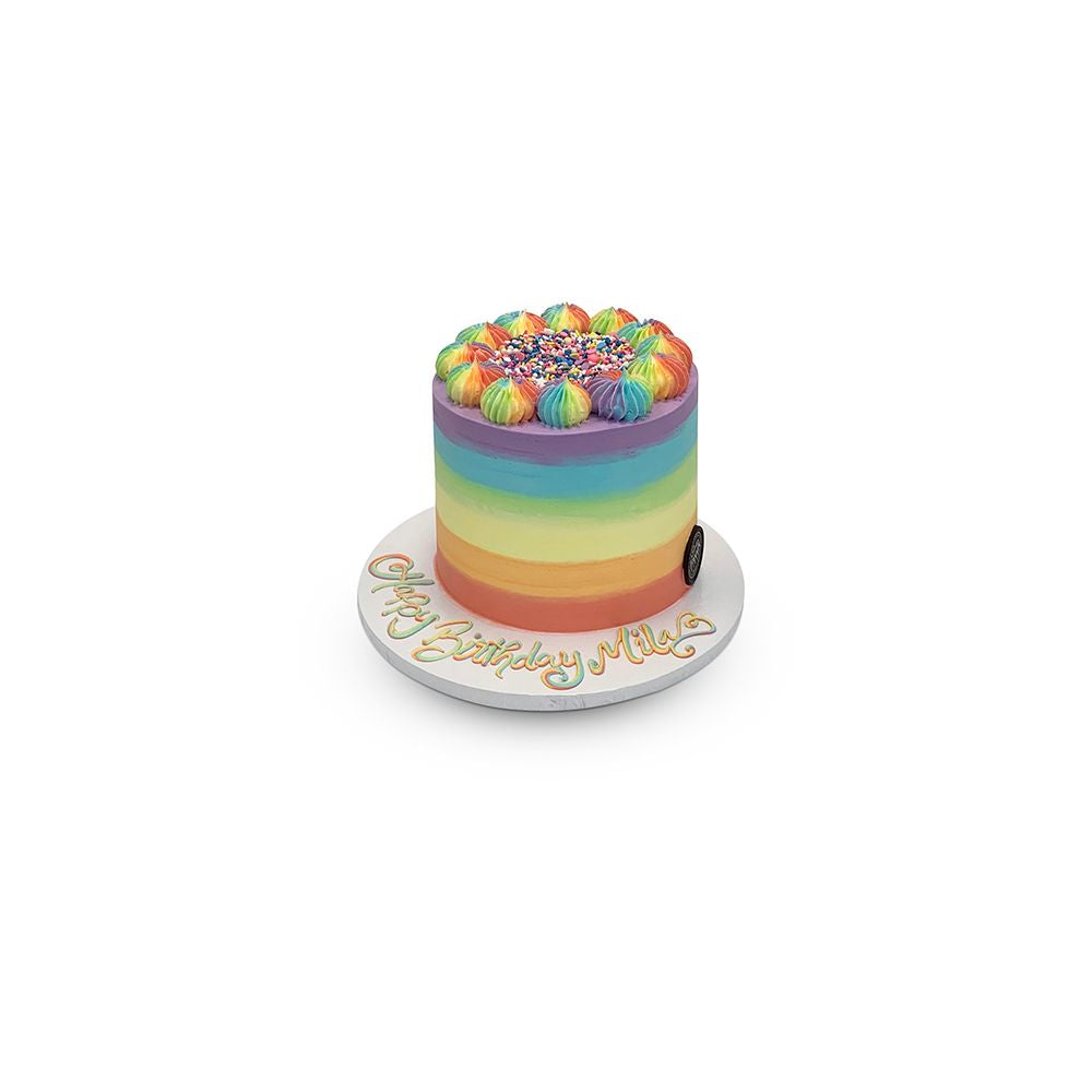 Rainbow Stripes Cake Theme Cake Freed's Bakery 
