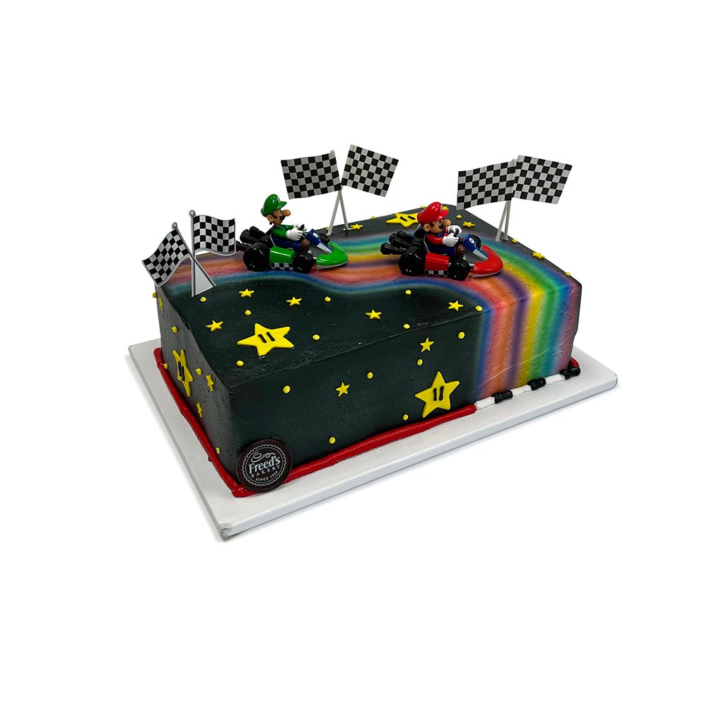 Rainbow Road Racers Theme Cake Freed's Bakery 